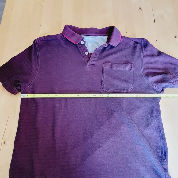 Van Heusen Flex Natural Stretch Men's Size M Medium Polo Shirt Burgundy - Picture 5 of 8